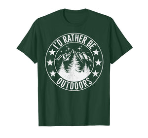 Camping Humor Id Rather be Outdoor Gag Adventure Life Camper T-Shirt