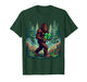 St Patricks Day Bigfoot Sasquatch Shamrock Lucky Pixel Art T-Shirt