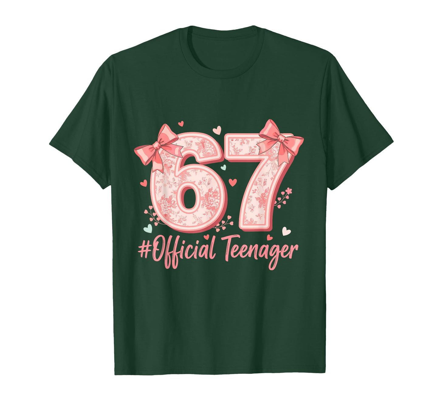 Official Teenager 13 Years 13th Birthday Girls Six Seven T-Shirt