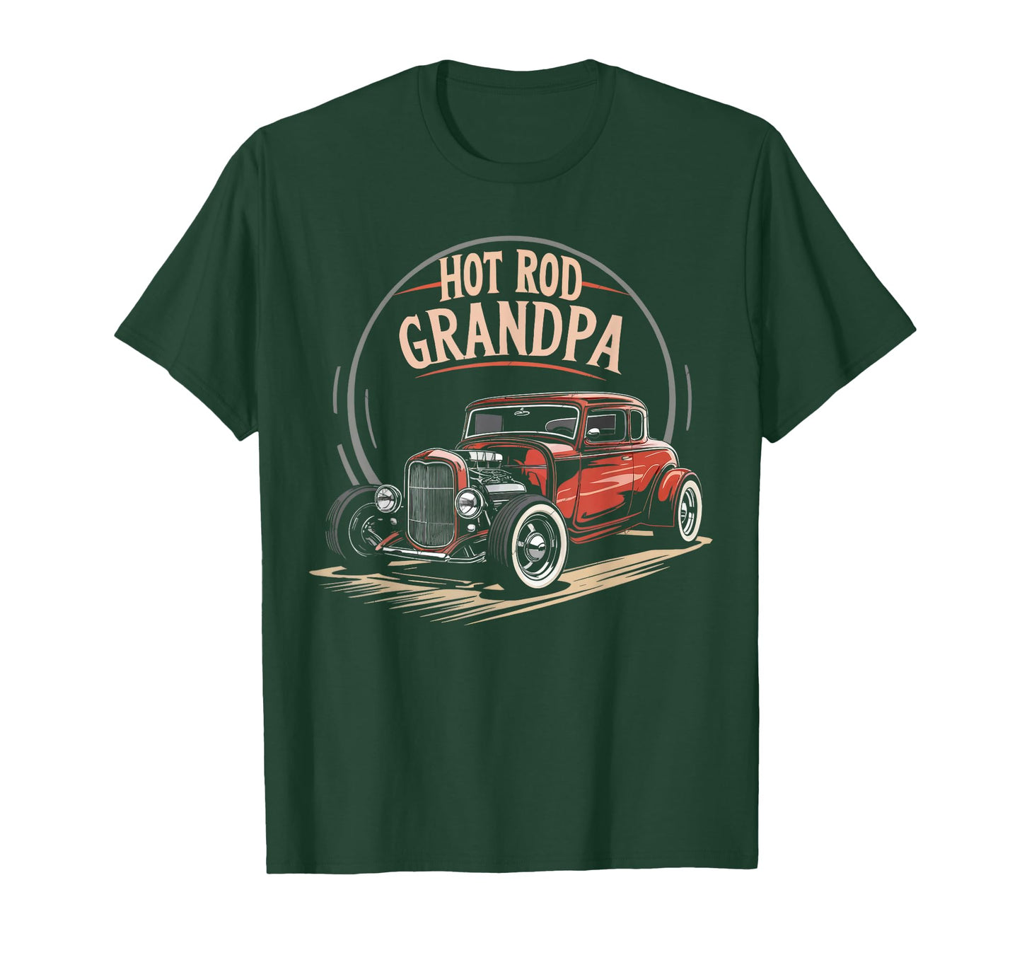Hot Rod Grandpa Vintage Car Enthusiast Retro Style T-Shirt