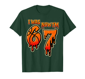 Basketball Six Seven Drip 6 7 Meme 7 Year Old Birthday T-Shirt
