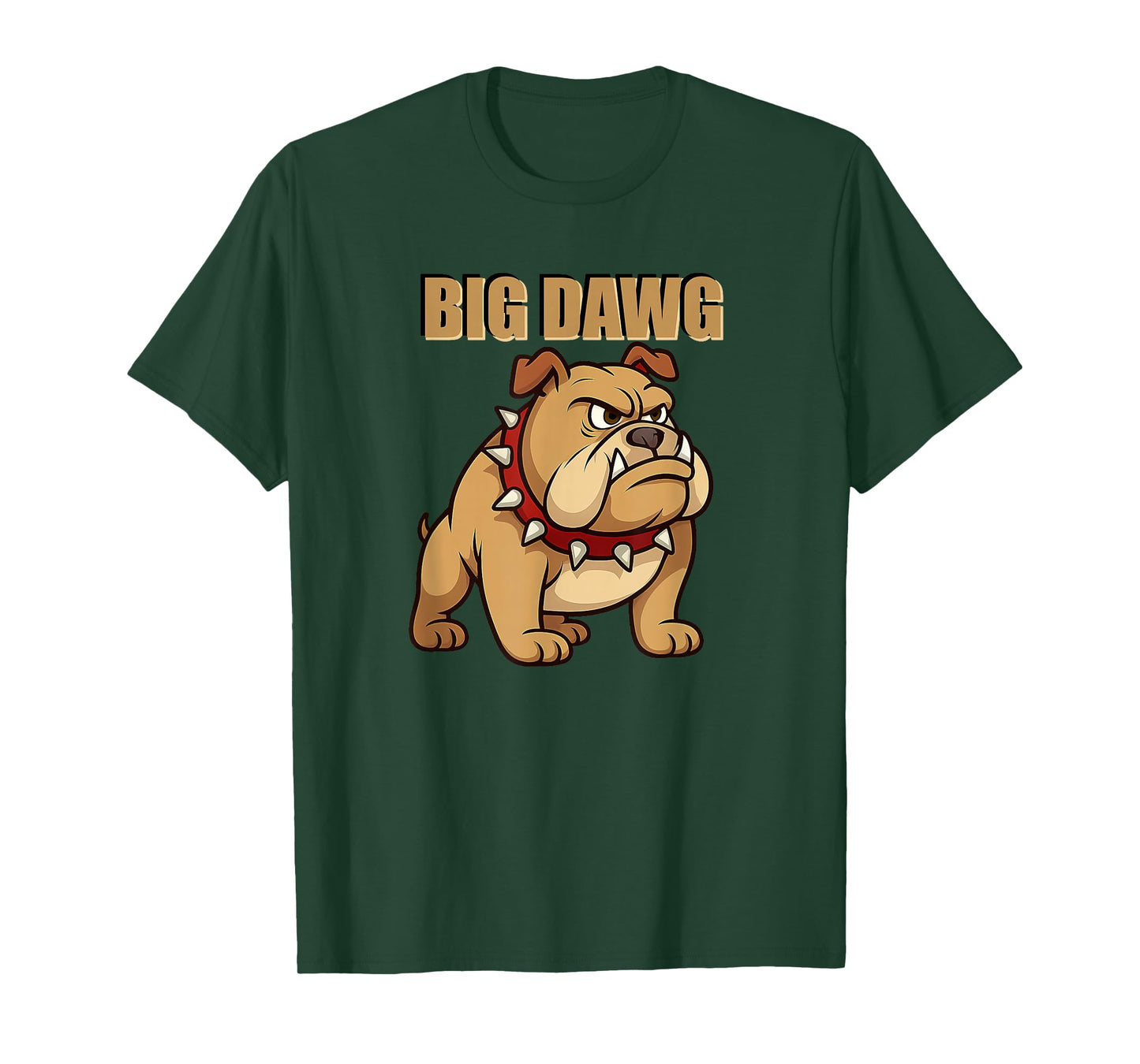 Mens Big DAWG Graphic Design, Featuring Cartoon Bulldog T-Shirt