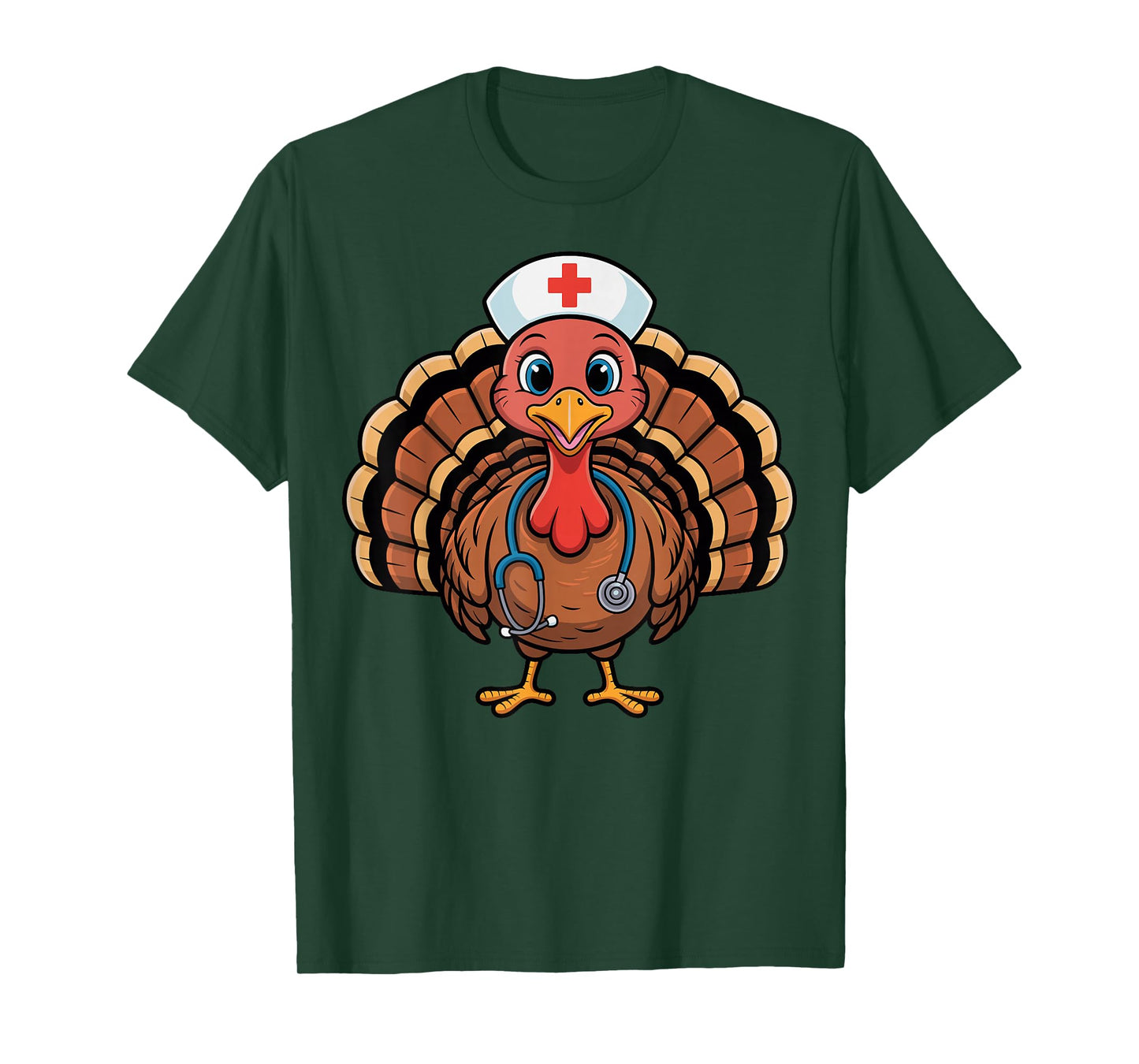 Thanksgiving Nurse Turkey RN ICU ER NICU Nurse Scrub T-Shirt