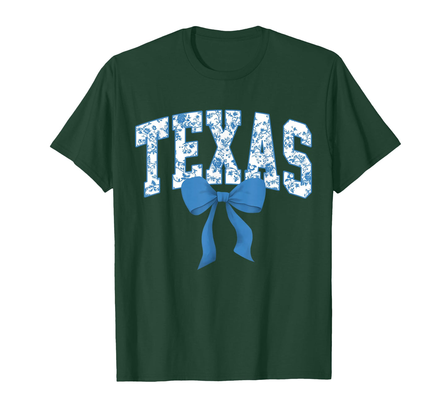 Texas Coquette Bow Floral State Pride Style Girls Women T-Shirt