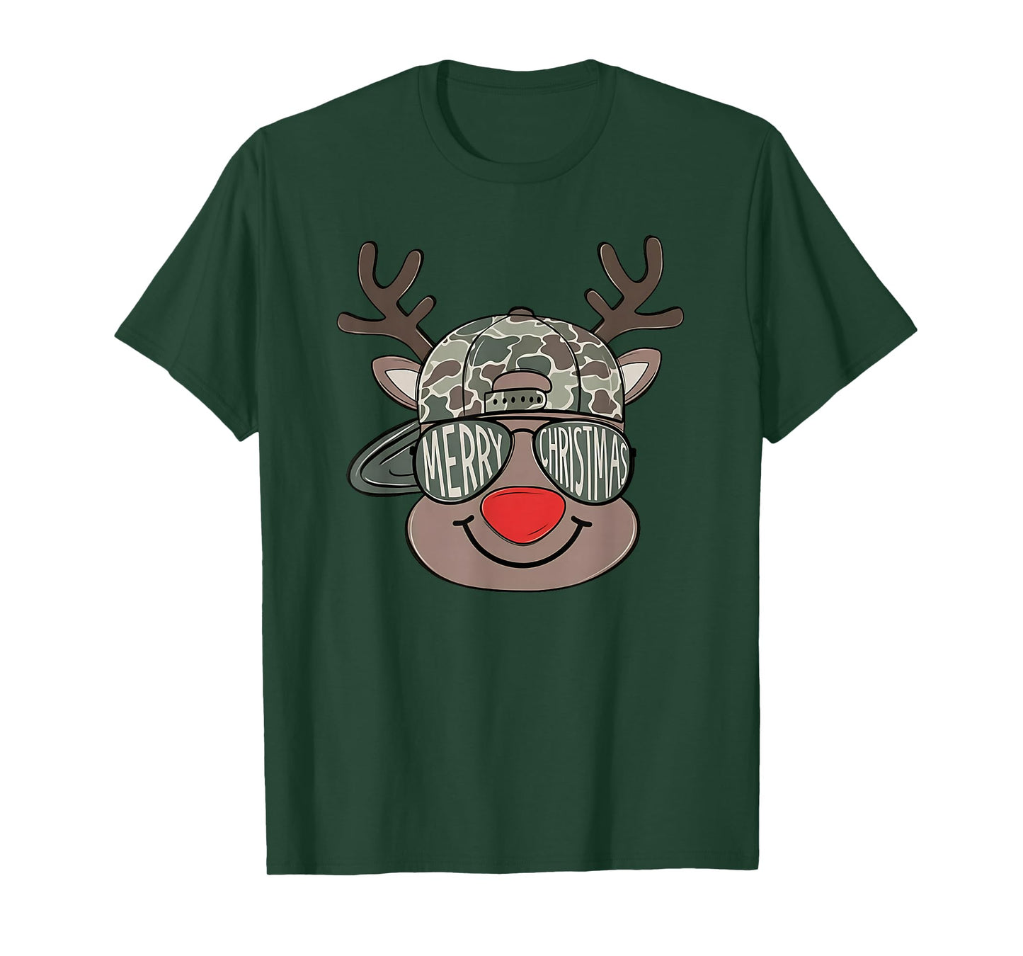 Kids Christmas Camo Boys Reindeer Camo Merry Xmas Toddlers T-Shirt