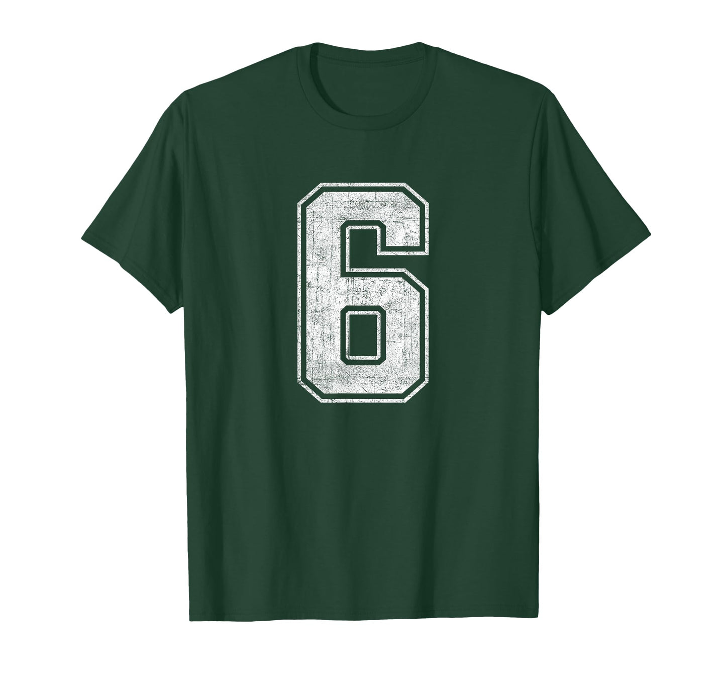 Funny 6 Number Six Graphic Group Halloween Birthday Retro T-Shirt