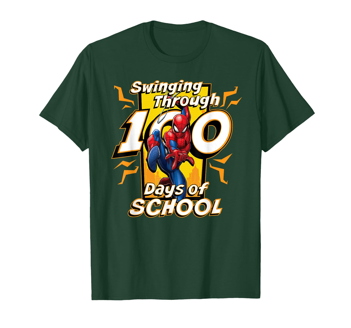 Marvel Super Heroes Spider-Man 100 Days of School 100th Day T-Shirt