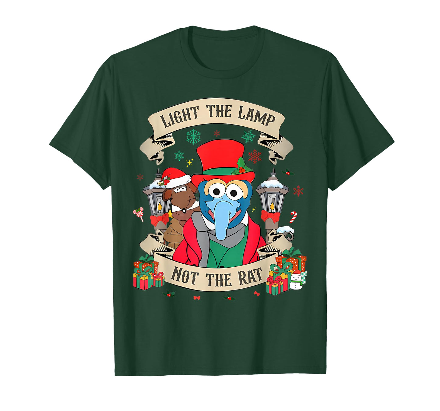 Light The Lamp Not The Rat Funny Christmas Matching Family T-Shirt