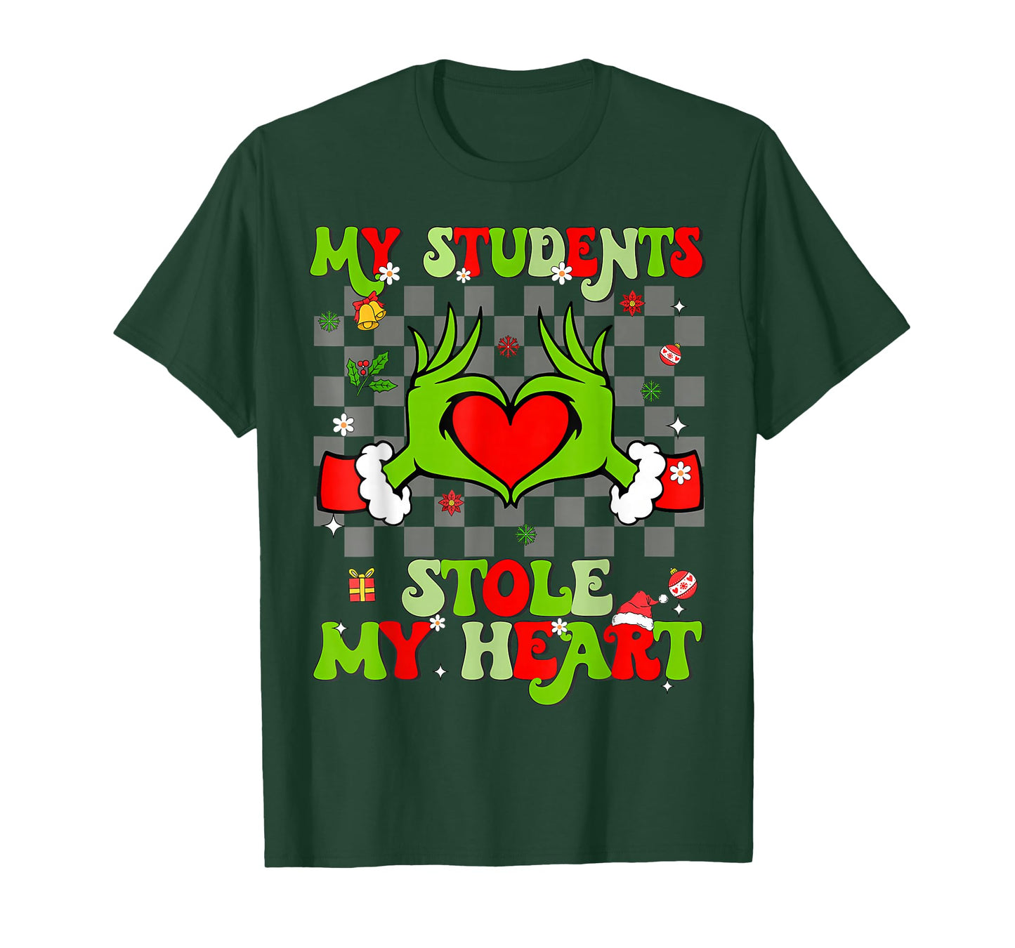 Tis The Season Christmas Funny My Students Stole My Heart T-Shirt