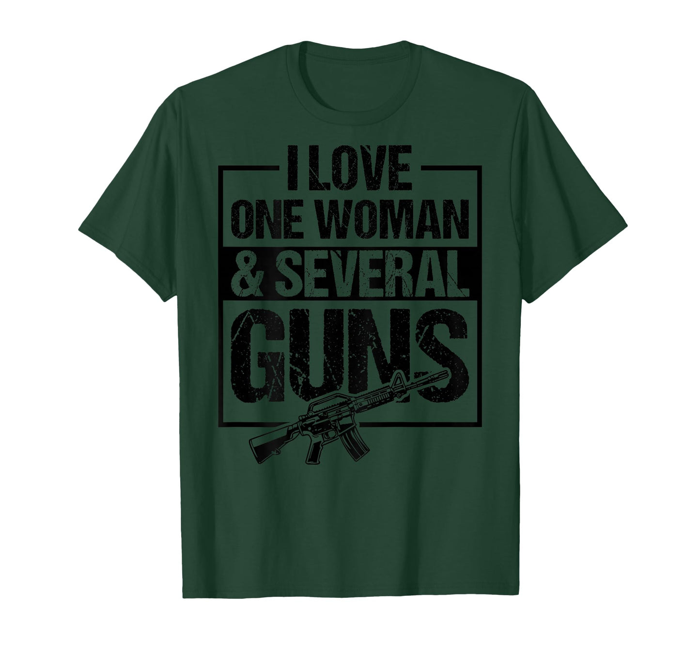 I Love One Woman and Several Guns Funny Gun Owner Husband T-Shirt