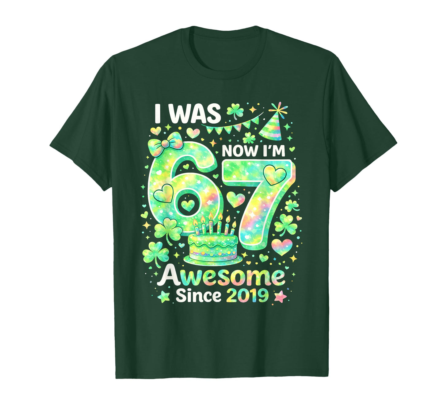 I was 6 Now I’m 7 Happy St Patricks Day Birthday Irish Boys T-Shirt