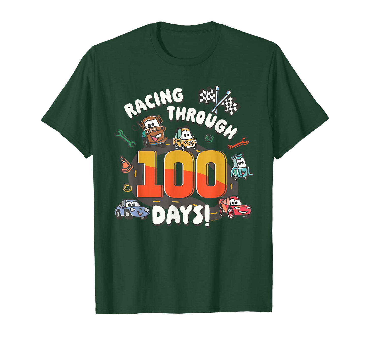 Disney & Pixar's Cars Racing Through 100 Days of School T-Shirt