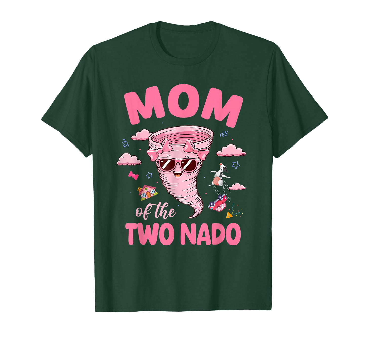 Mom of The Two-nado Tornado Theme 2nd Birthday Party T-Shirt