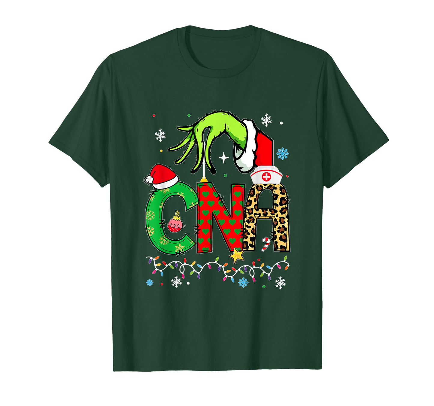 Funny CNA Christmas Shirt CNA Xmas for Women T-Shirt