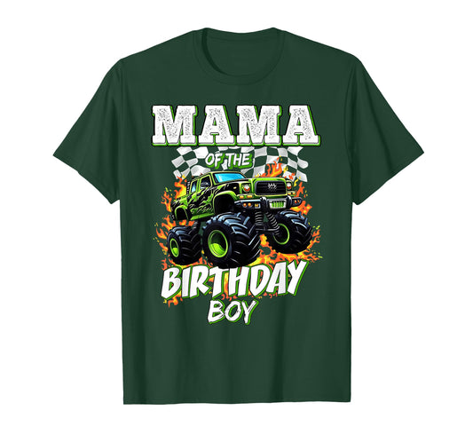 Mama of The Birthday Boy Monster Truck Birthday Kids T-Shirt