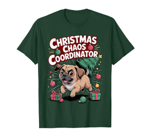 Christmas Chaos Coordinator Xmas Puppy Funny Puggle T-Shirt