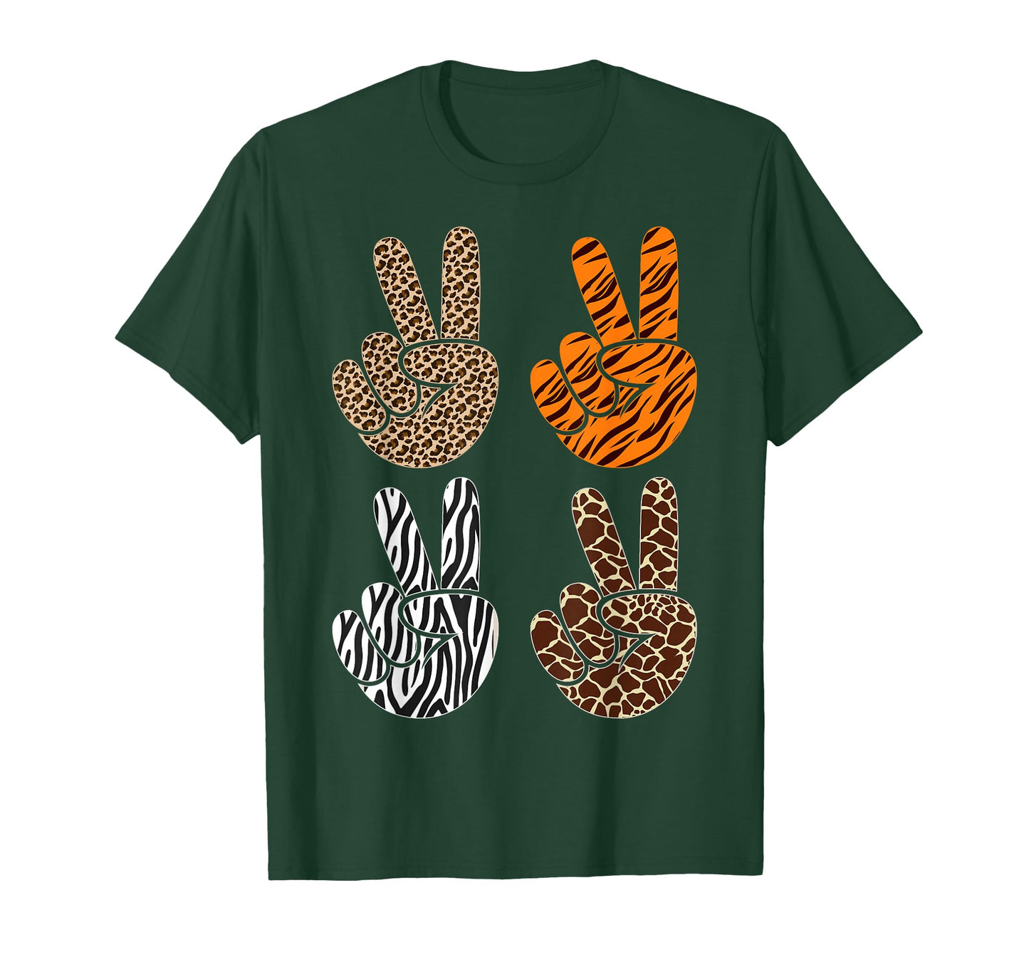 Cute Peace Sign Clothes Kids Toddler Boys Animal Print Girls T-Shirt