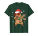 Dabbing Capybara Christmas Santa Hat Funny Holiday Design T-Shirt
