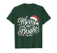 Merry and Bright Lights Red Santa Hat Xmas Family Men Women T-Shirt