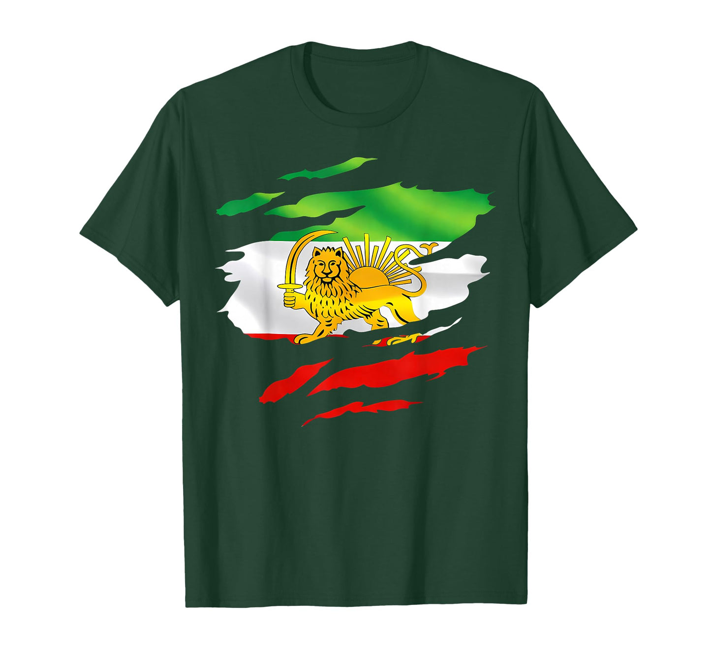 Iran Flag Map Lion Sun Sword Free Iran Support Women of Iran T-Shirt