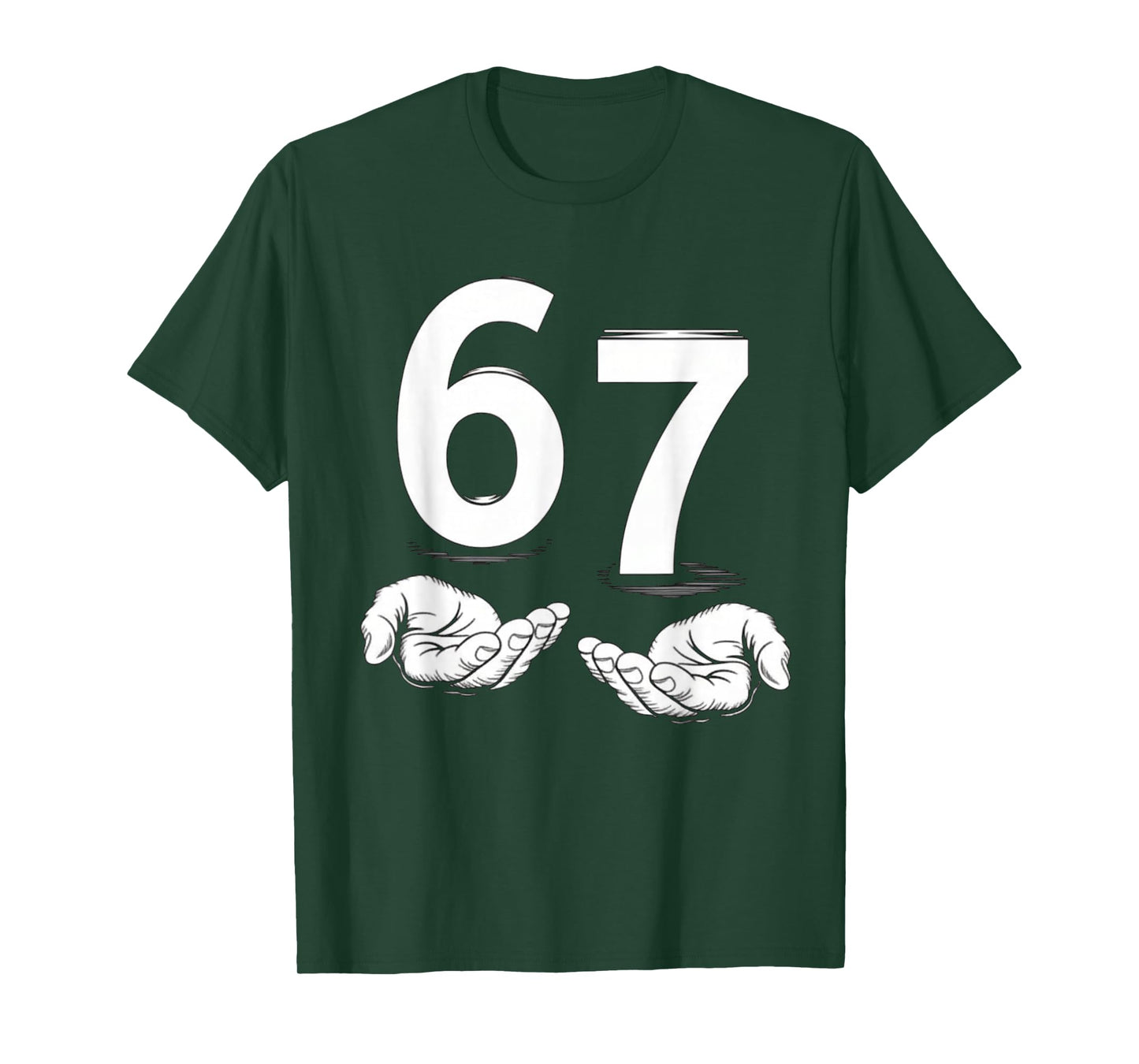 Funny 6/7 Meme Gen Alpha Slang Hands Gesture Tee Six Seven T-Shirt