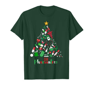 Oh Pharmatree Pharmacy Christmas Pharmacist Tech Medicine T-Shirt