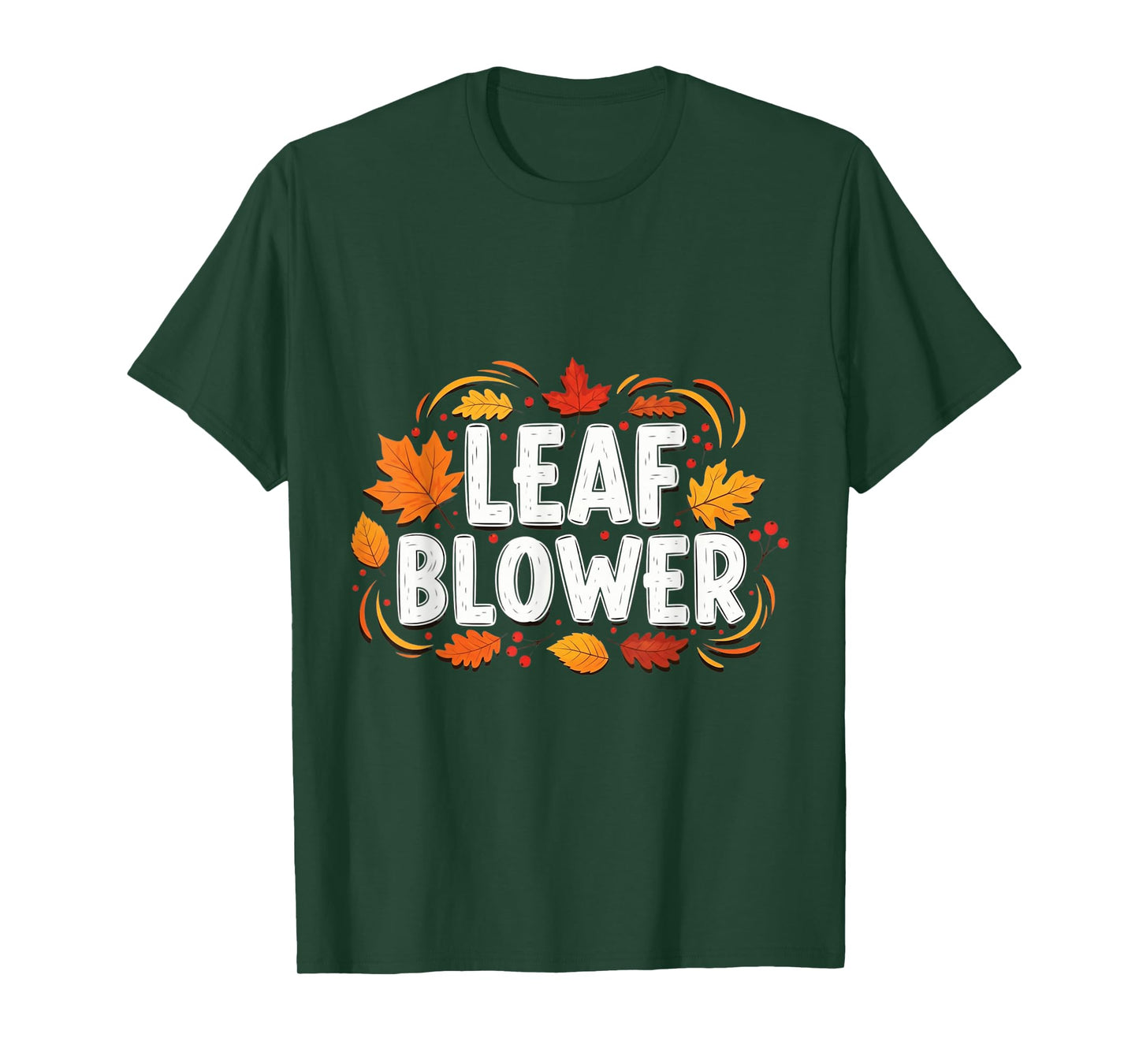 Leaf Blower Fall Autumn Leaves Funny Seasonal Tee T-Shirt