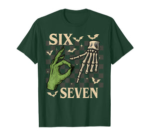 Funny Six Seven 6 7 Witch Skeleton Hands Halloween Outfit T-Shirt