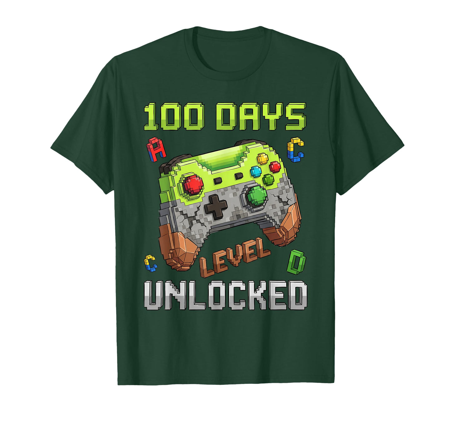 100 Days Level Unlocked Gaming 100 Days of School Boys T-Shirt