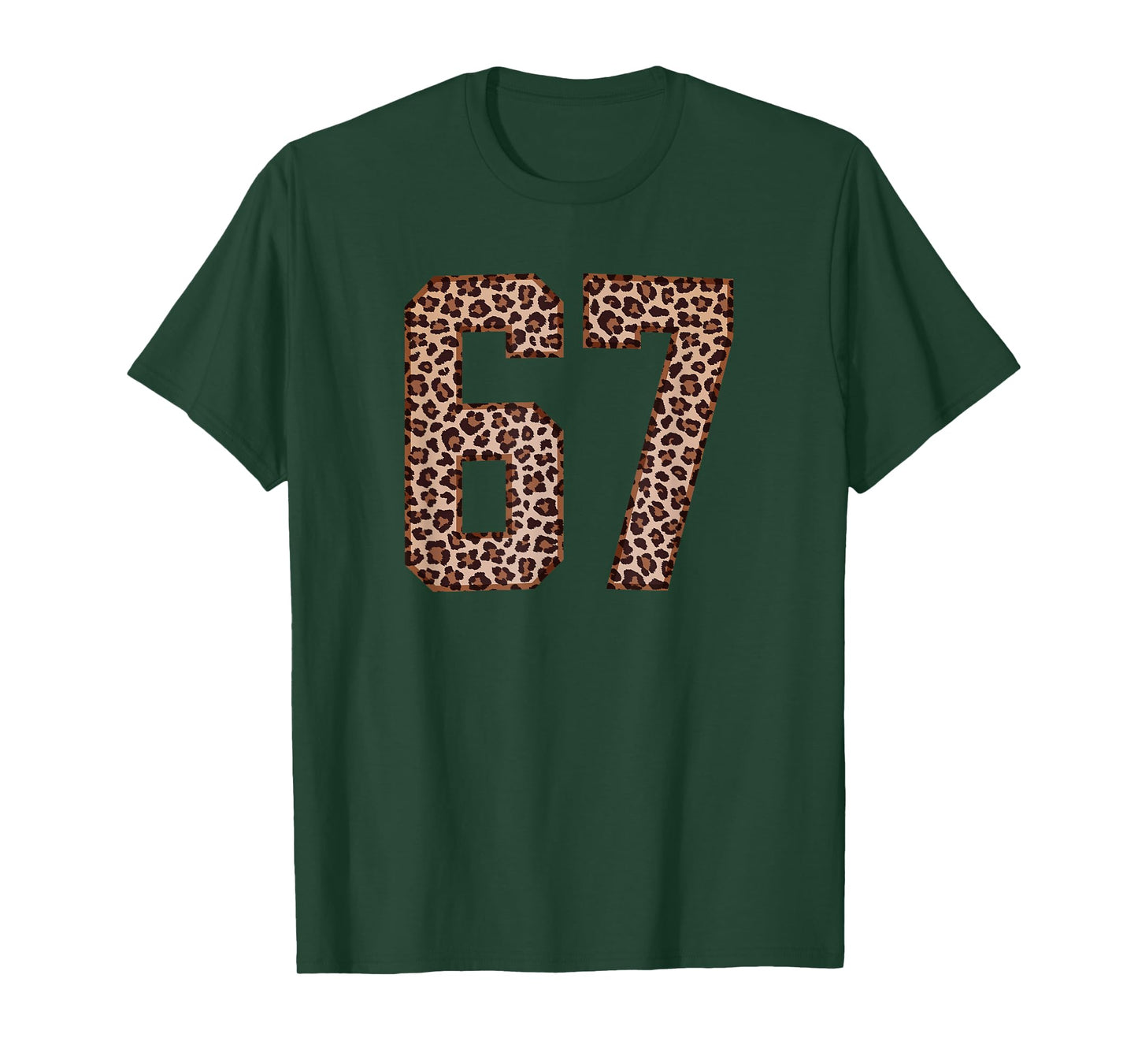 Cute 67 Leopard Print 6 7 Six Seven T-Shirt