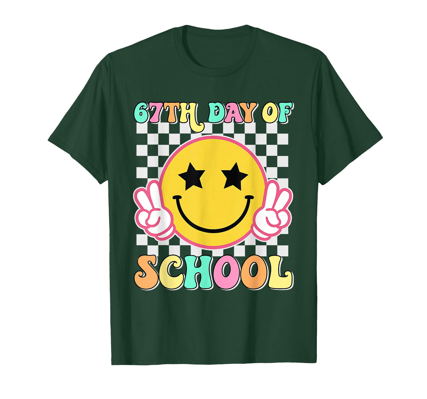 67th Day of School 100th Day Teacher Kids Six Seven 67 Meme T-Shirt
