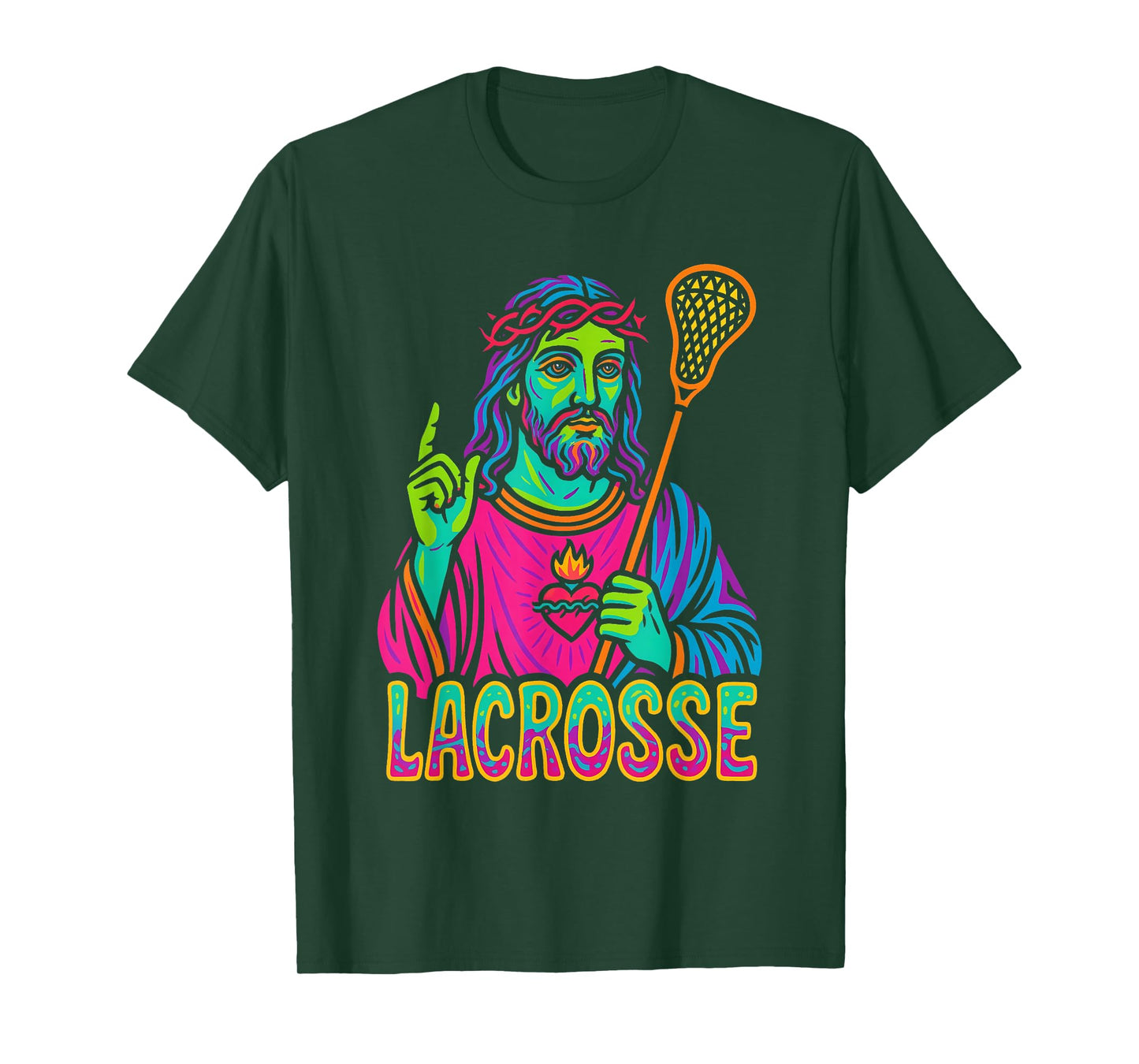 Jesus Lacrosse - Colorful Christian Lacrosse Lover T-Shirt