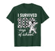 I Survived 100 Days of School Students Dabbing Dalmatian Dog T-Shirt