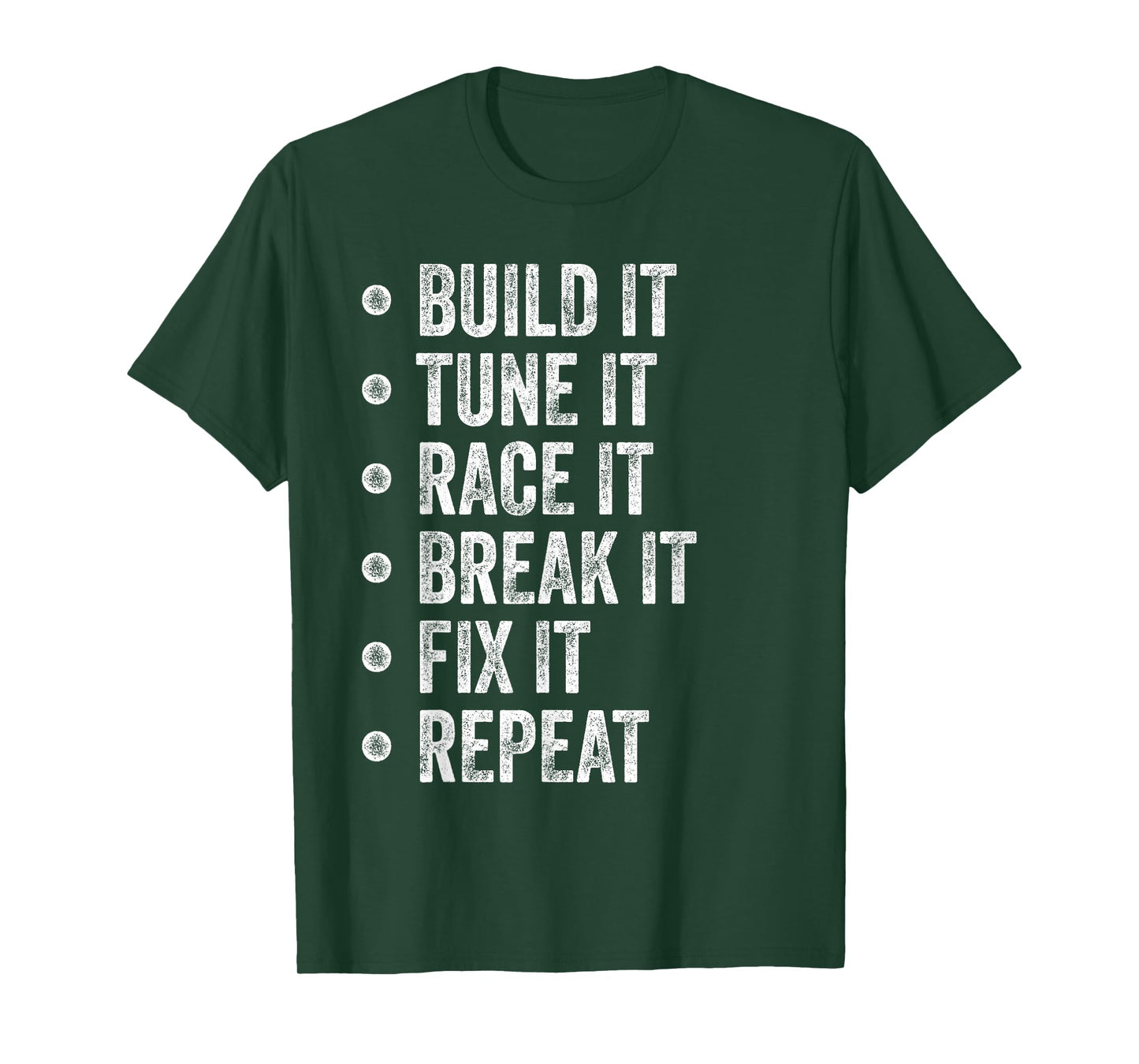 Build It Tune It Race It Repeat Funny Mechanic Car Guy T-Shirt