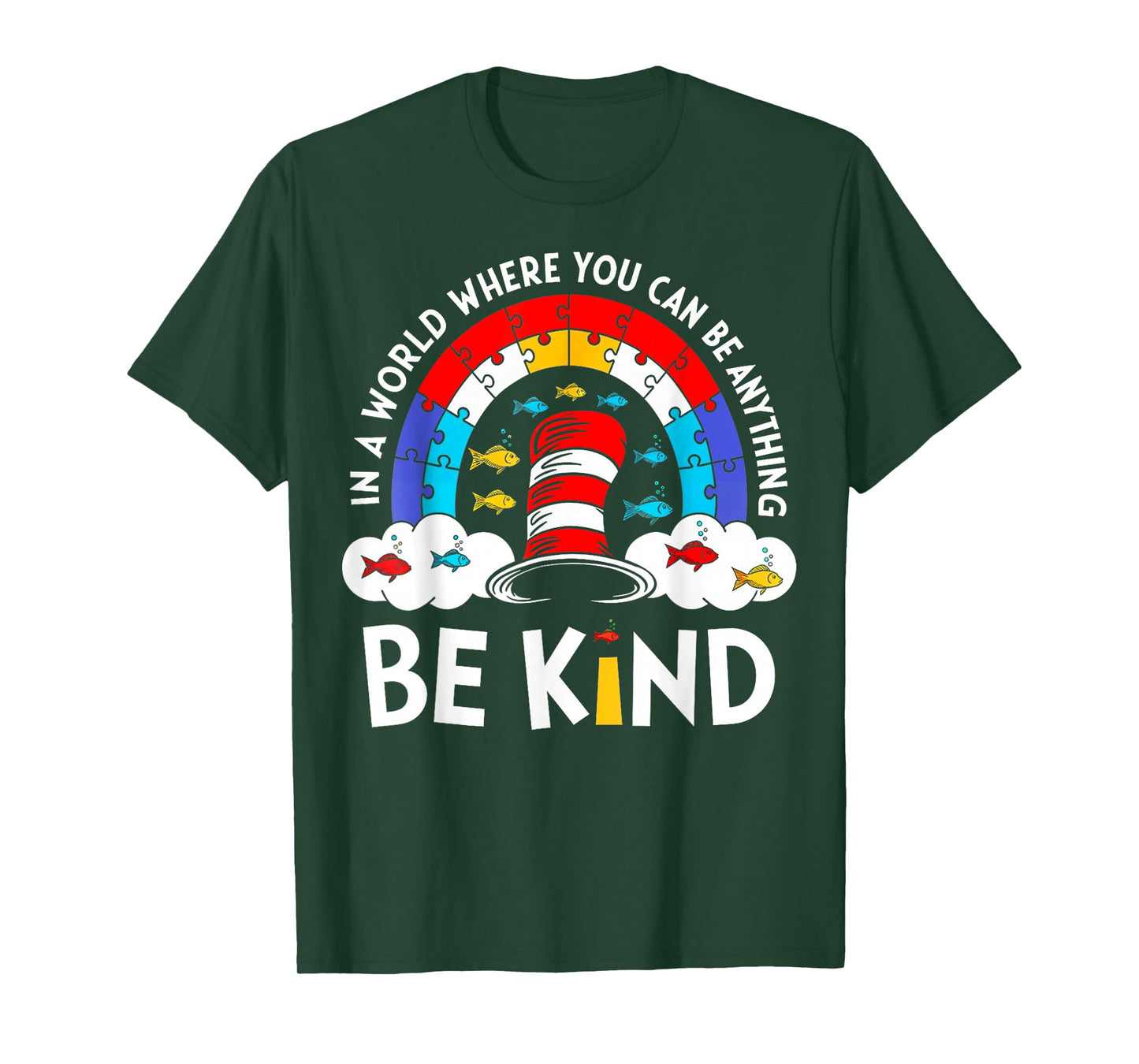 Autism Awareness for Teacher Why Fit in Doctor Cat Hat Cool T-Shirt