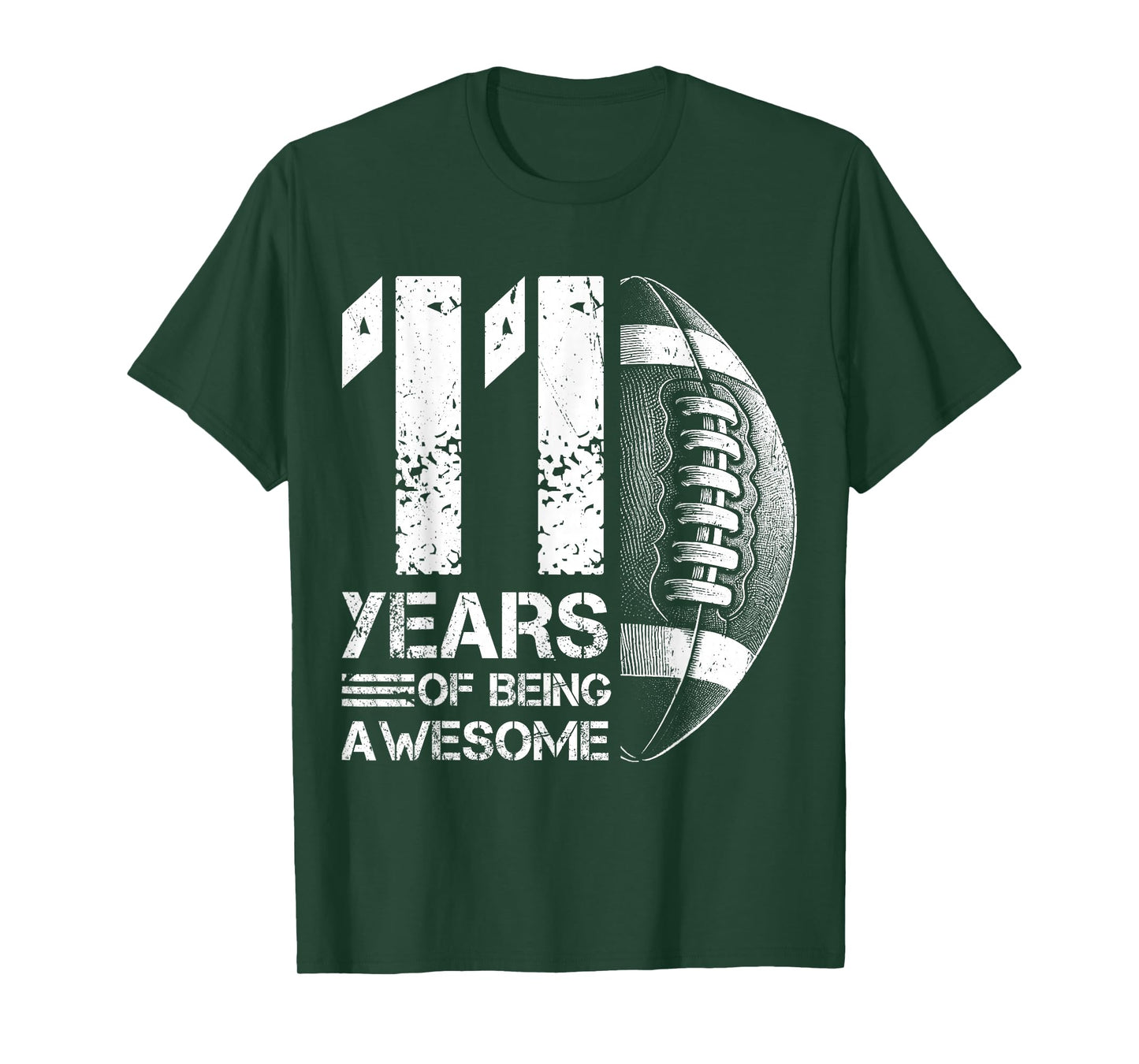 11th Birthday Retro American Football 11 Years Old Boy Girl T-Shirt