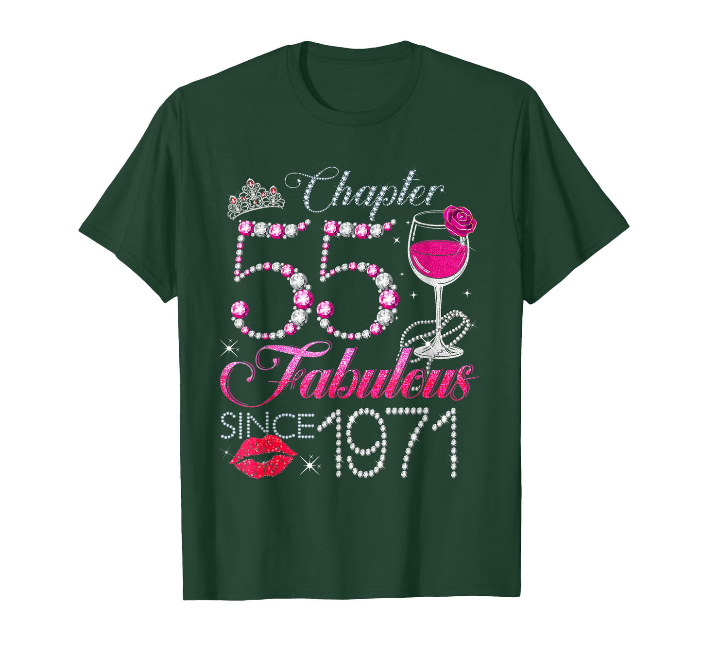 Chapter 55 Fabulous Since 1971 55th Birthday Queen Diamond T-Shirt