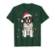Santa Xmas Lights Dog Lover Owner Saint Bernard Christmas T-Shirt