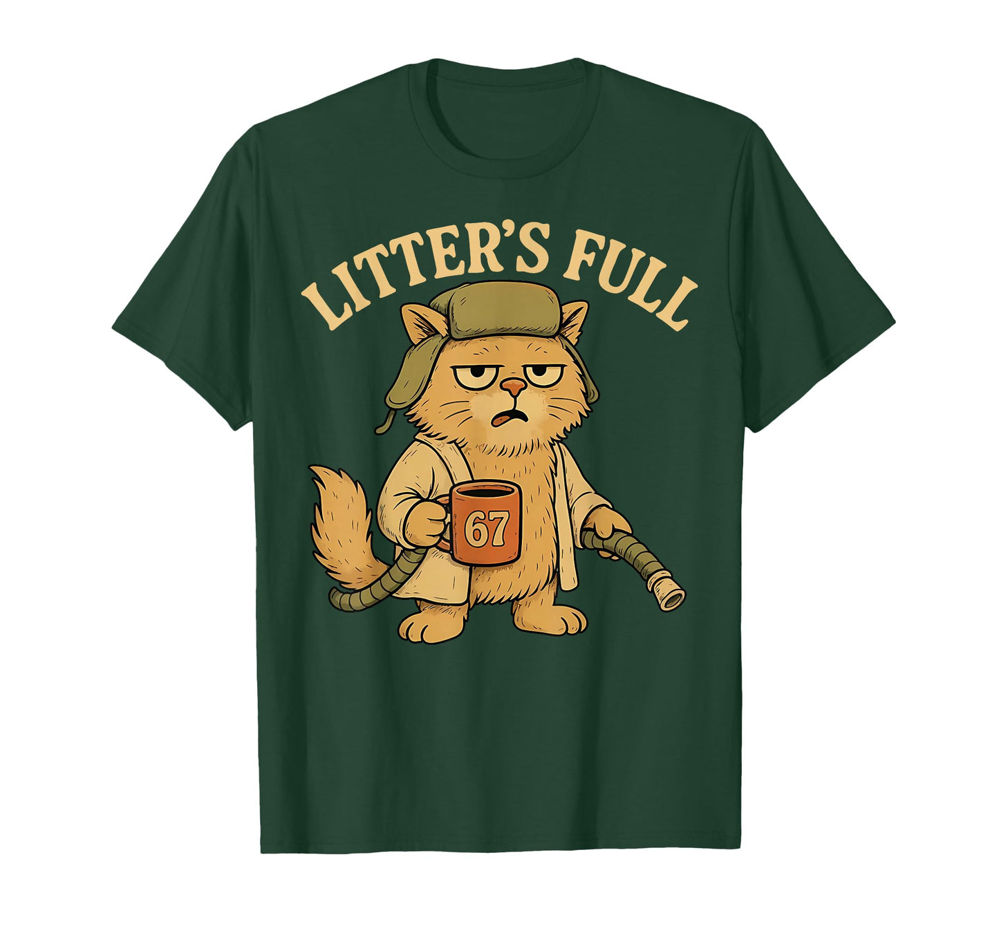 Litter’s Full Funny Cat Lovers Christmas Xmas T-Shirt