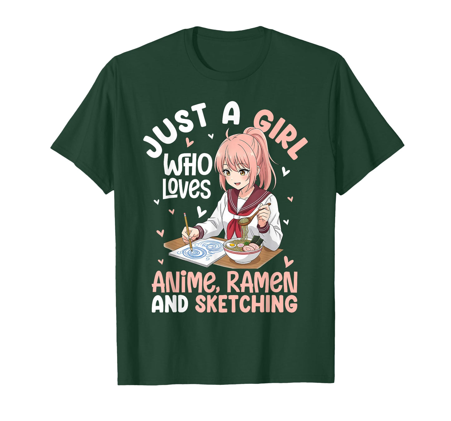 Just a Girl Who Loves Anime Ramen and Sketching Toddler T-Shirt