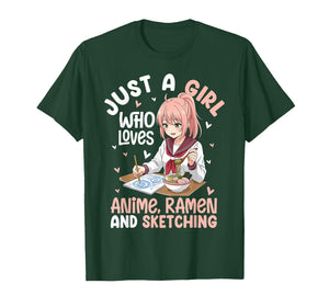 Just a Girl Who Loves Anime Ramen and Sketching Toddler T-Shirt