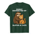 Easily Distracted by Sloths and Cats Funny Sloth T-Shirt