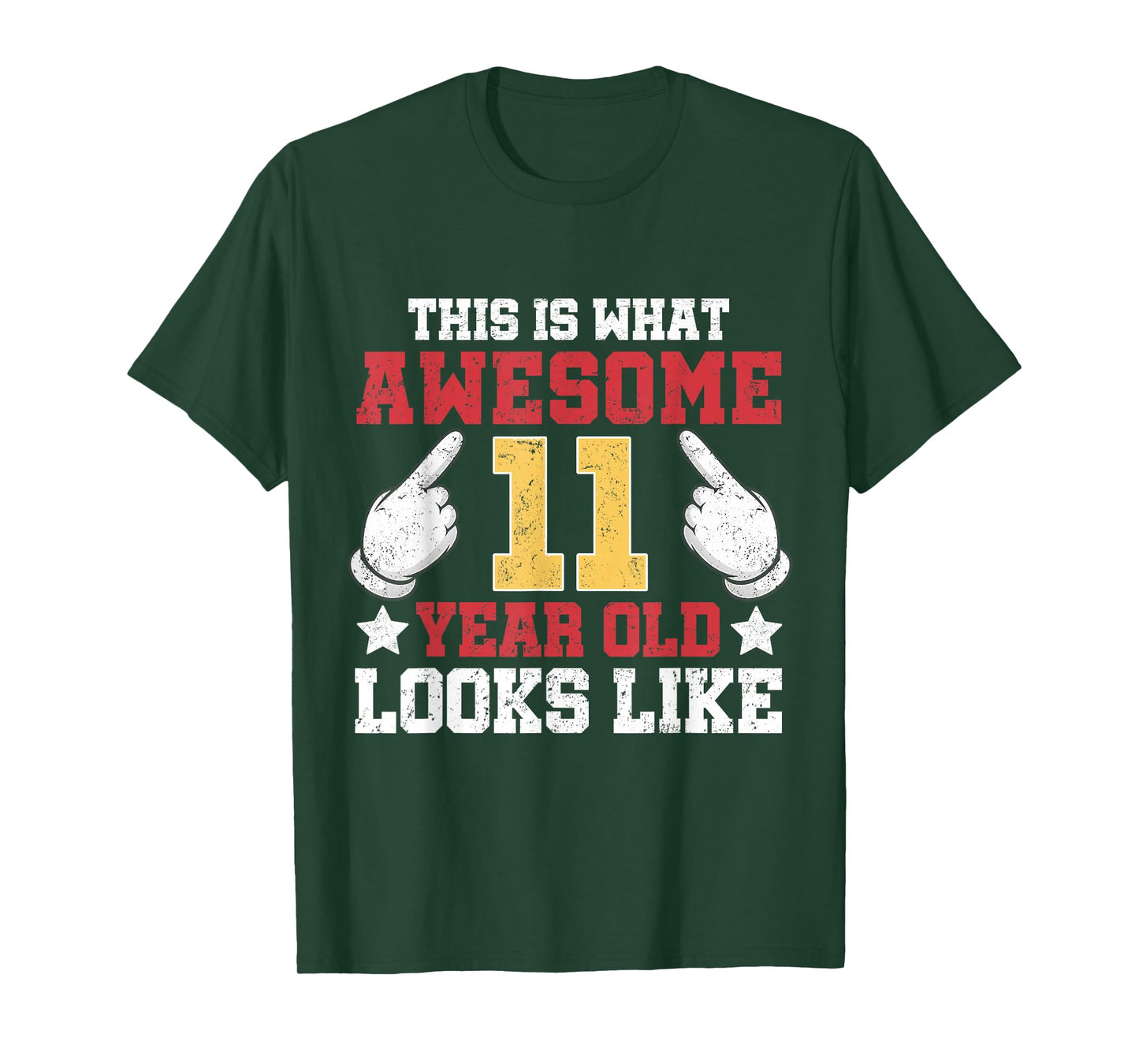 This is What an Awesome 11 Year Old Looks Like 11th Birthday T-Shirt