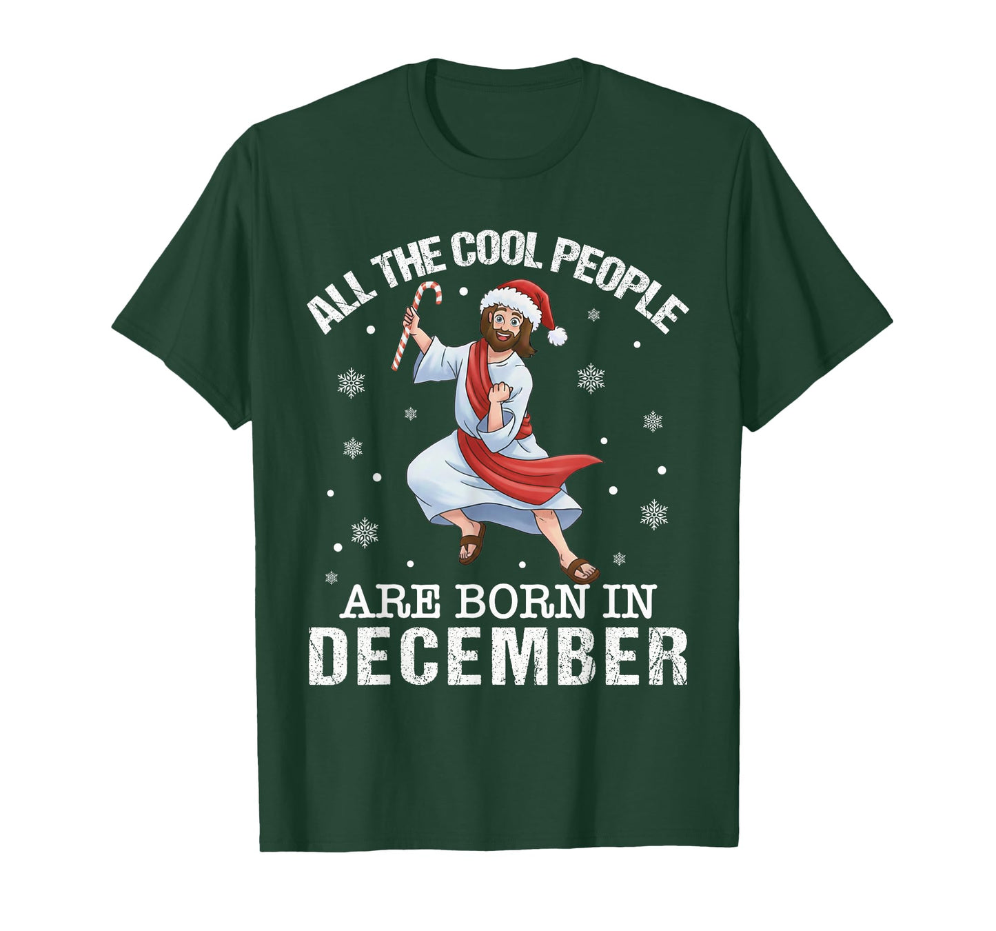 Cool People are Born in December Christian Jesus Christmas T-Shirt