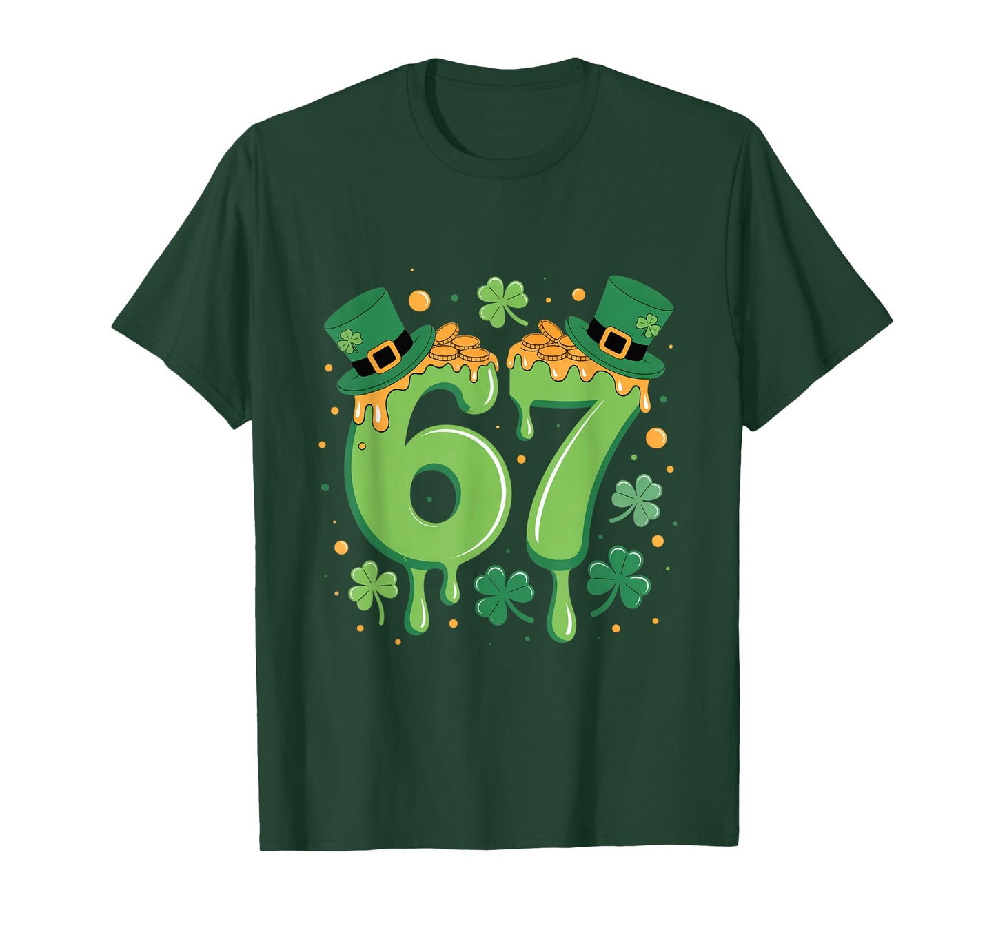 Six Seven St Patricks Day 67 6 7 Lucky Leprechaun Men Women T-Shirt