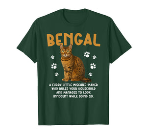Bengal Cat Definition Bengal Cat Owner Bengal Cat Lover T-Shirt