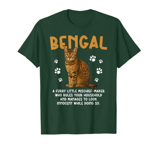 Bengal Cat Definition Bengal Cat Owner Bengal Cat Lover T-Shirt