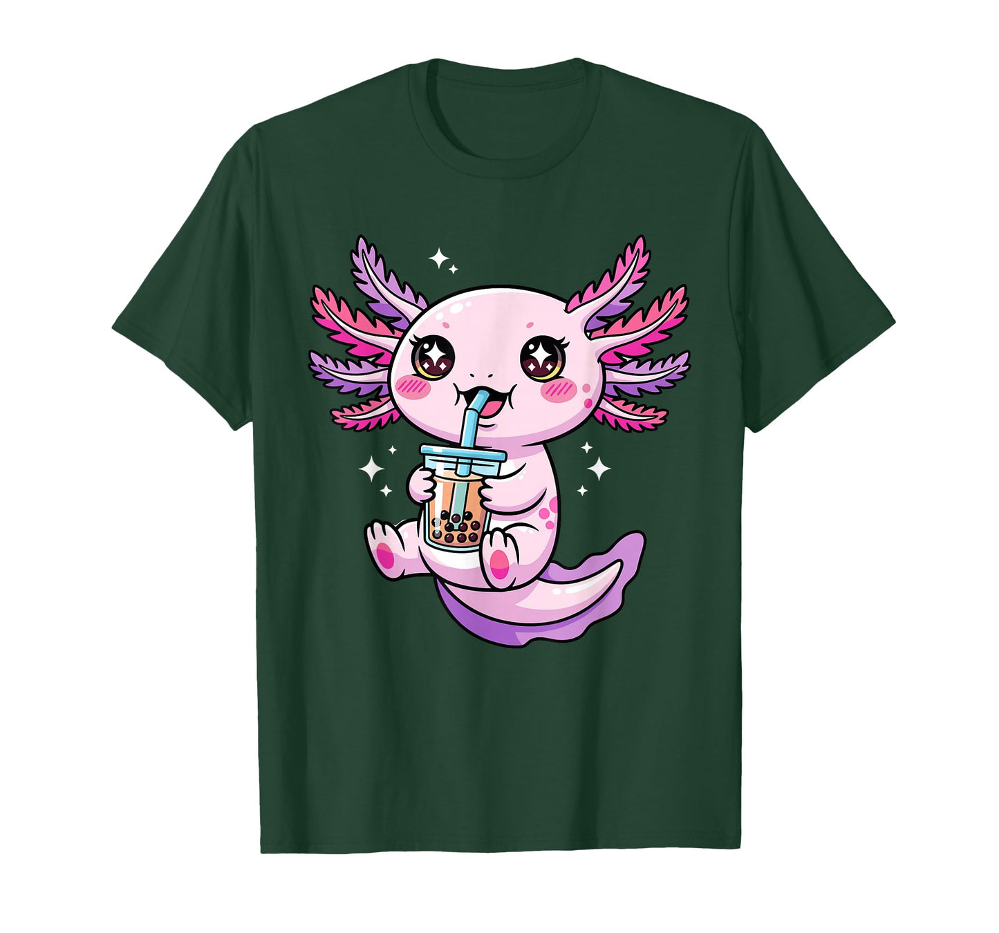 Axolotl Boba Tea Bubble Tea Anime Cute Kawaii Axolotl T-Shirt