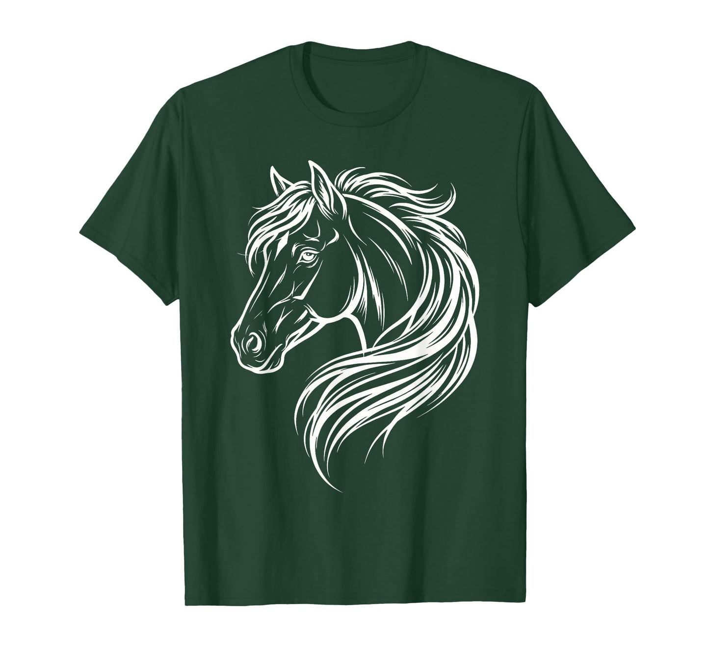 Cute Horse Silhouette Art Equestrian Farm Animal Horse Lover T-Shirt