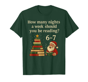 Funny Reading Christmas Tree Book– Reading 6 7 Meme T-Shirt